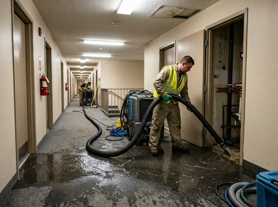 multi-unit-apartment-hallway-f-005 — frequently asked questions, Emergency Burst Pipe Water Extraction & Removal in Warrensb…